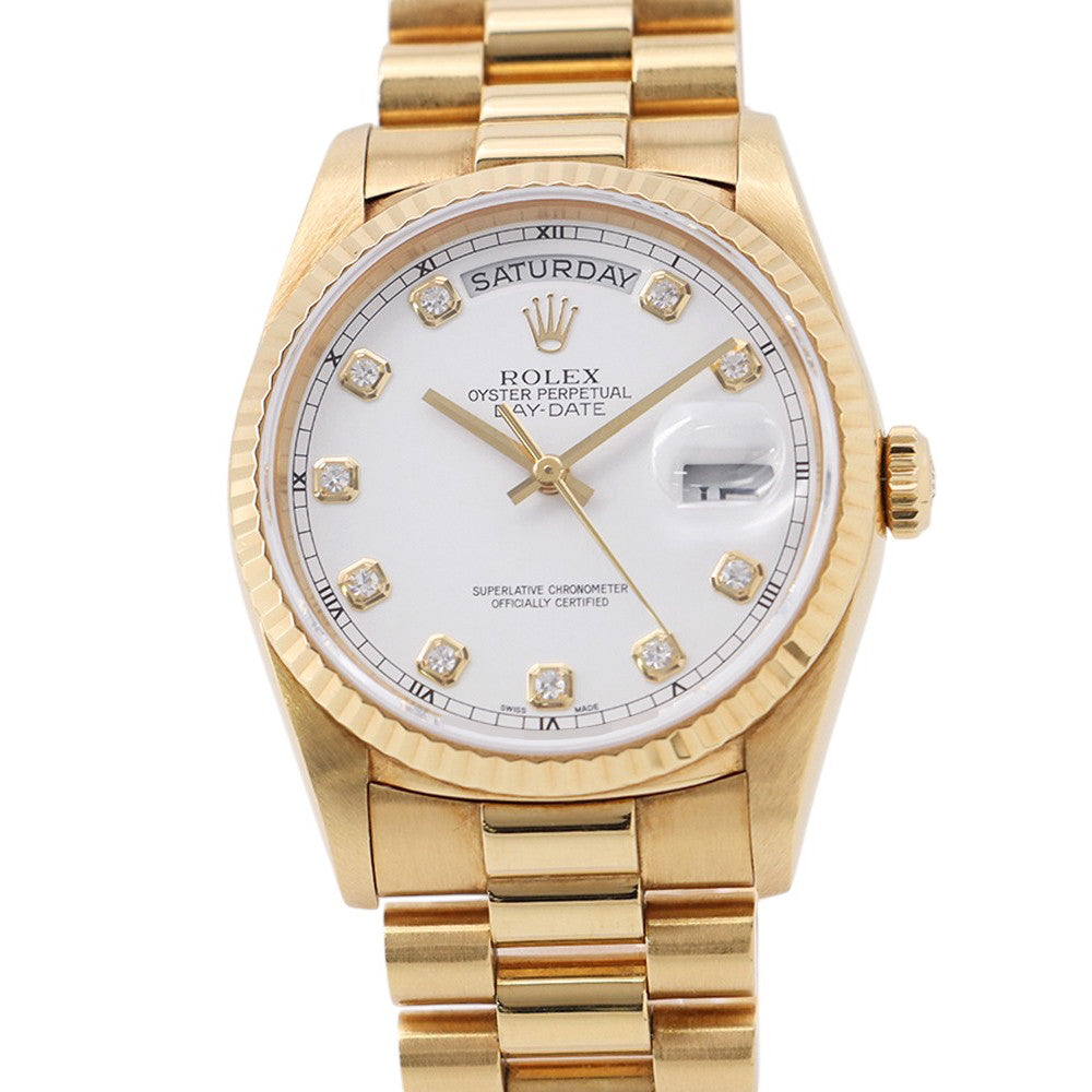 ROLEX Day-Date W36mm 18K Yellow Gold White Dial18238G