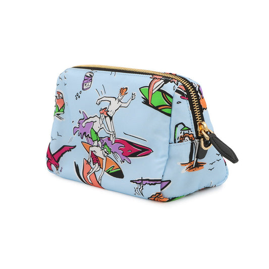 PRADA Re-Nylon Pouch Surfing Pattern Light Blue/Multicolor1NS693_2HAI_F0C9N Nylon