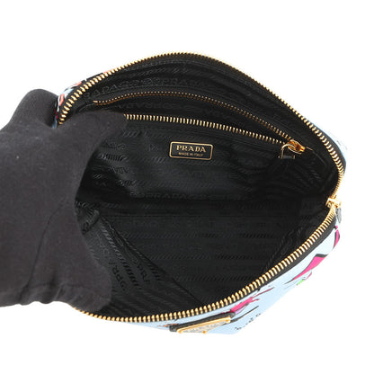 PRADA Re-Nylon Pouch Surfing Pattern Light Blue/Multicolor1NS693_2HAI_F0C9N Nylon