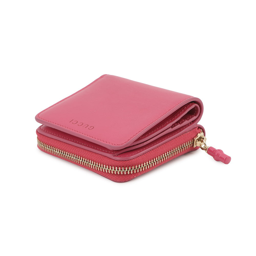 GUCCI Bamboo Small Wallet Pink828171AAEVB5637 Leather