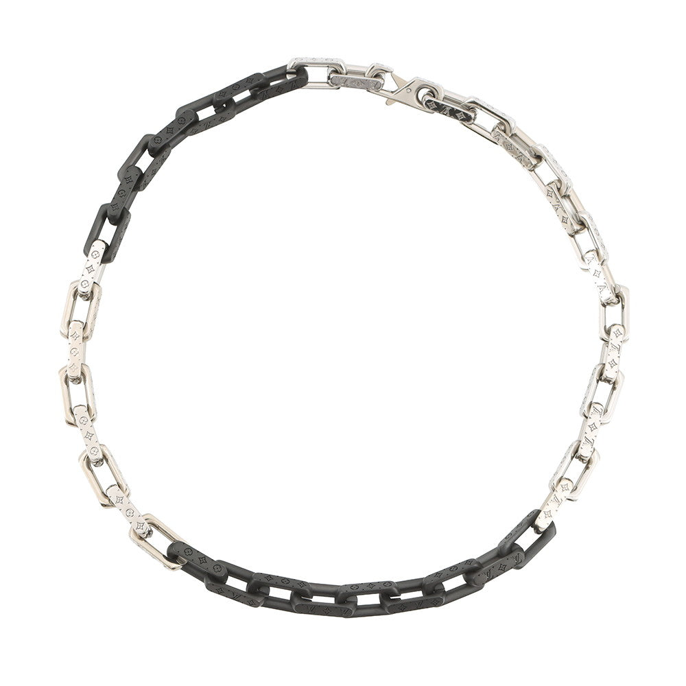 LOUIS VUITTON Necklace・Monogram Chain Black/SilverM00677 Metal