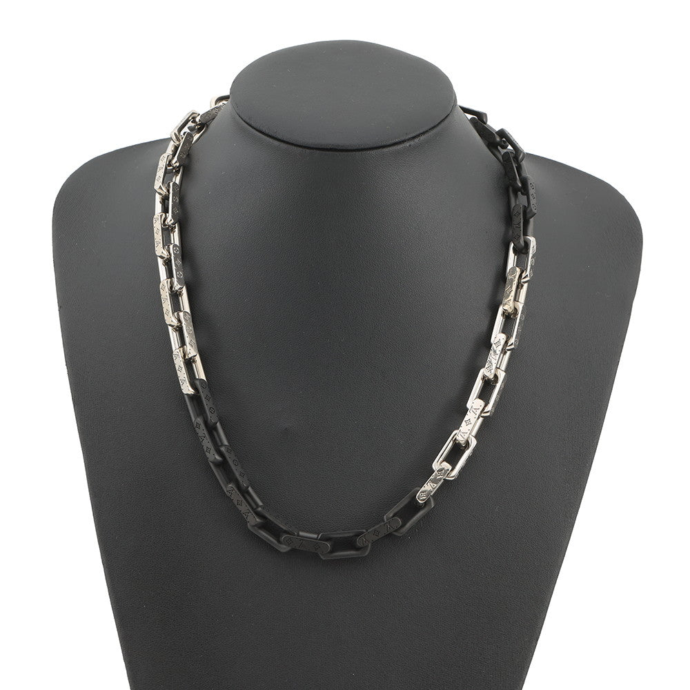 LOUIS VUITTON Necklace・Monogram Chain Black/SilverM00677 Metal