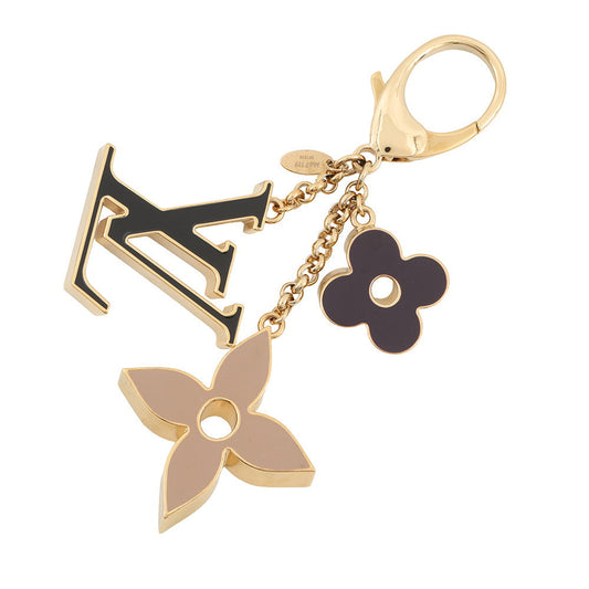LOUIS VUITTON Bag Bag Charm Fleur de Monogram Noir/Beige/BordeauxM67119 Metal