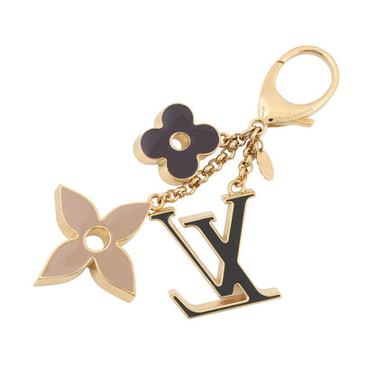 LOUIS VUITTON Bag Bag Charm Fleur de Monogram Noir/Beige/BordeauxM67119 Metal