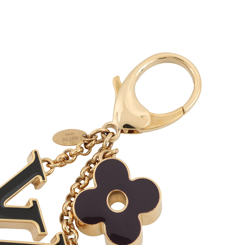 LOUIS VUITTON Bag Bag Charm Fleur de Monogram Noir/Beige/BordeauxM67119 Metal
