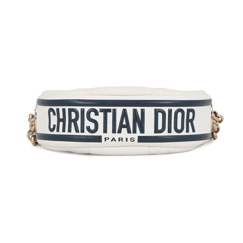 Dior Macrocanage Vibe Hobo White/NavyS7200ONOA_M933 Lambskin Size micro
