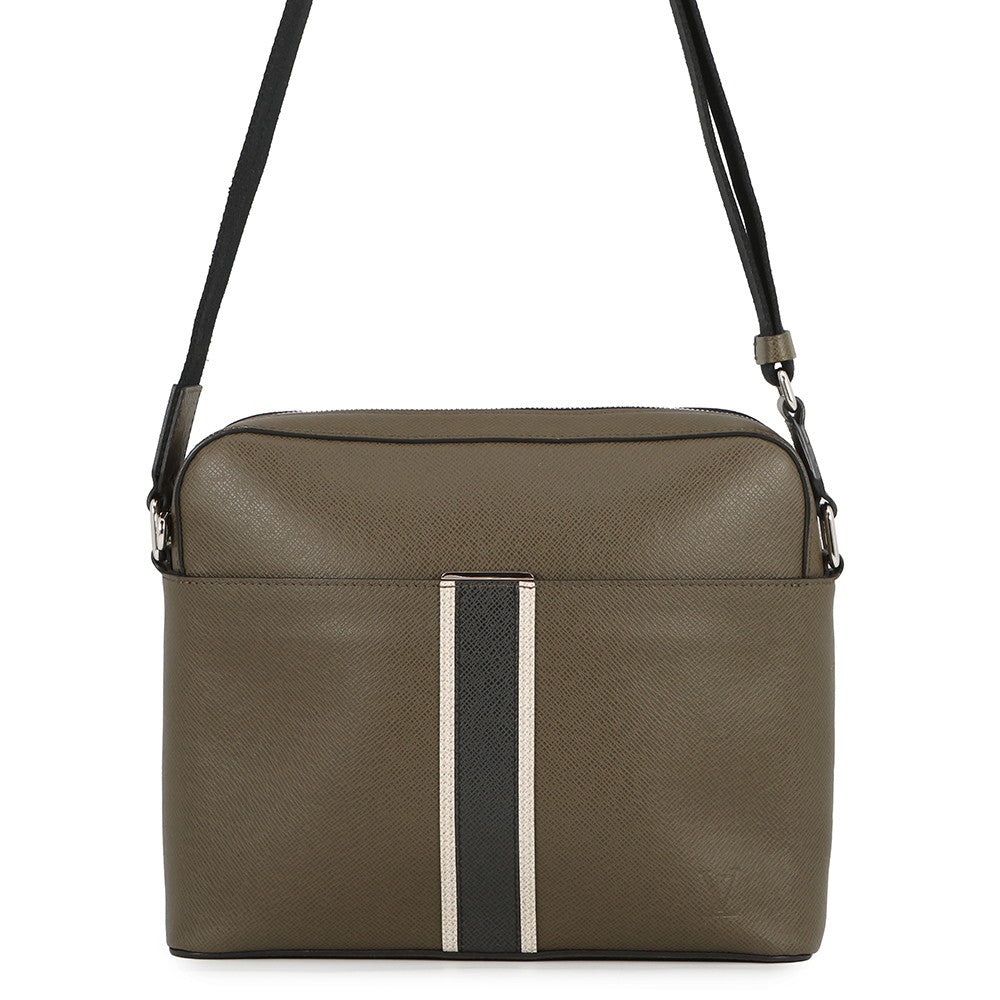 LOUIS VUITTON Anton Messanger KhakiM34413 Taiga Leather Size PM