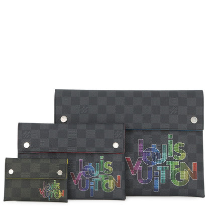 LOUIS VUITTON Alpha Triple Pouch NoirN40296 Damier Graphite