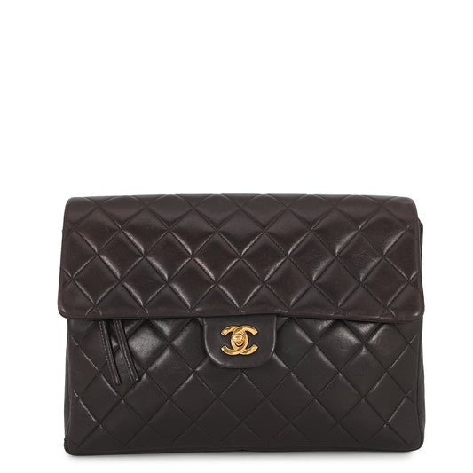 CHANEL Matelasse Backpack Black Lambskin