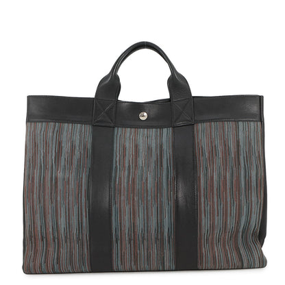 HERMES Fool Toe Tote Black/Multicolor Vibrato Leather Size MM