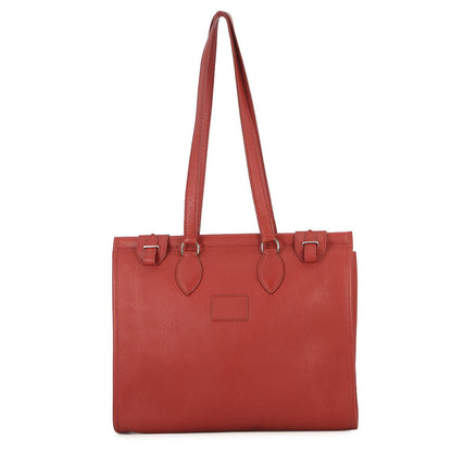 HERMES Cabas Rouge Grenat Togo Leather Size 35