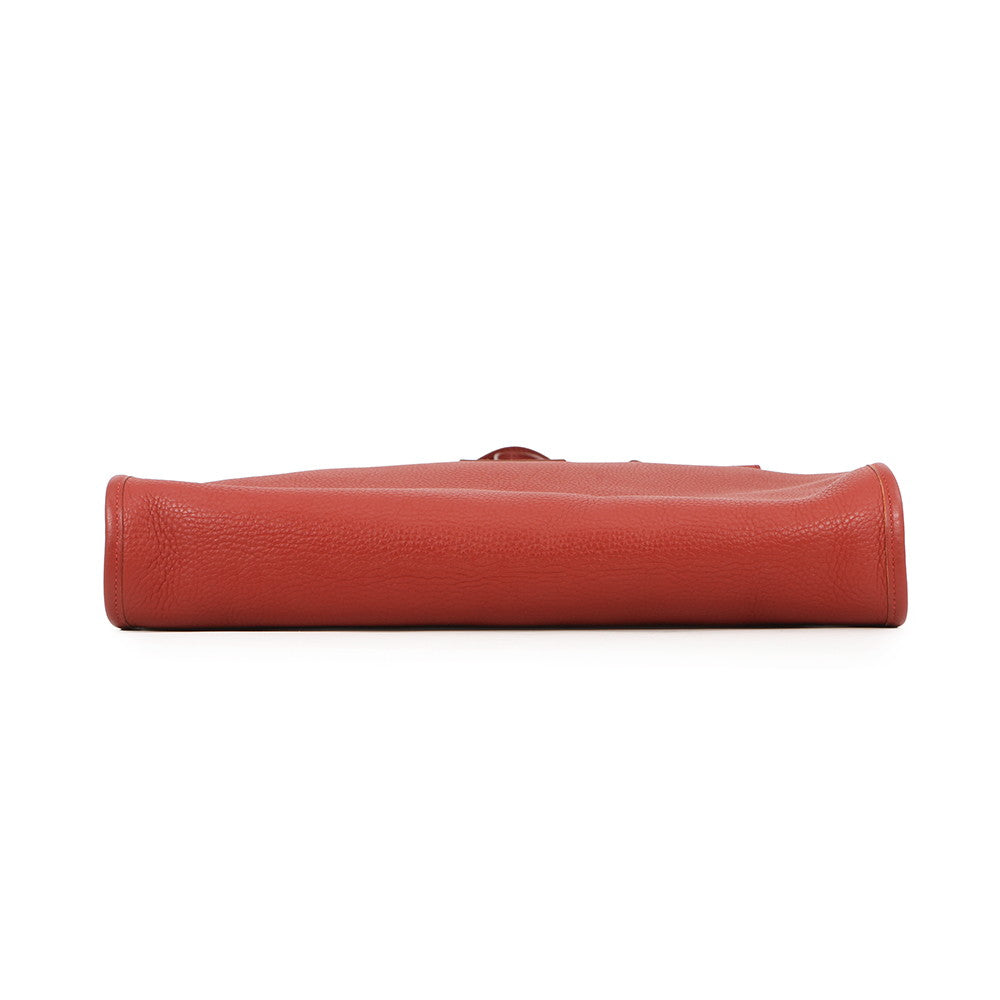 HERMES Cabas Rouge Grenat Togo Leather Size 35