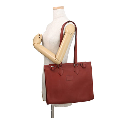 HERMES Cabas Rouge Grenat Togo Leather Size 35