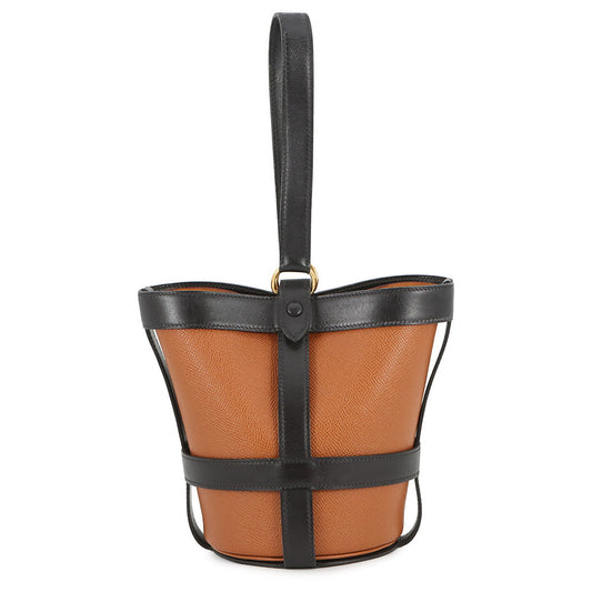 HERMES Musselaire Gold/Rouge Vif/Vert/Black Box Calf Leather Courchevel