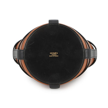 HERMES Musselaire Gold/Rouge Vif/Vert/Black Box Calf Leather Courchevel