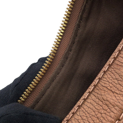 LOEWE New Road Repeat Anagram One Belt Beige/Bronze Canvas Leather