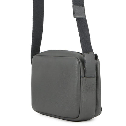 LOEWE Military messenger Gray317.12AA72 Leather Size XS
