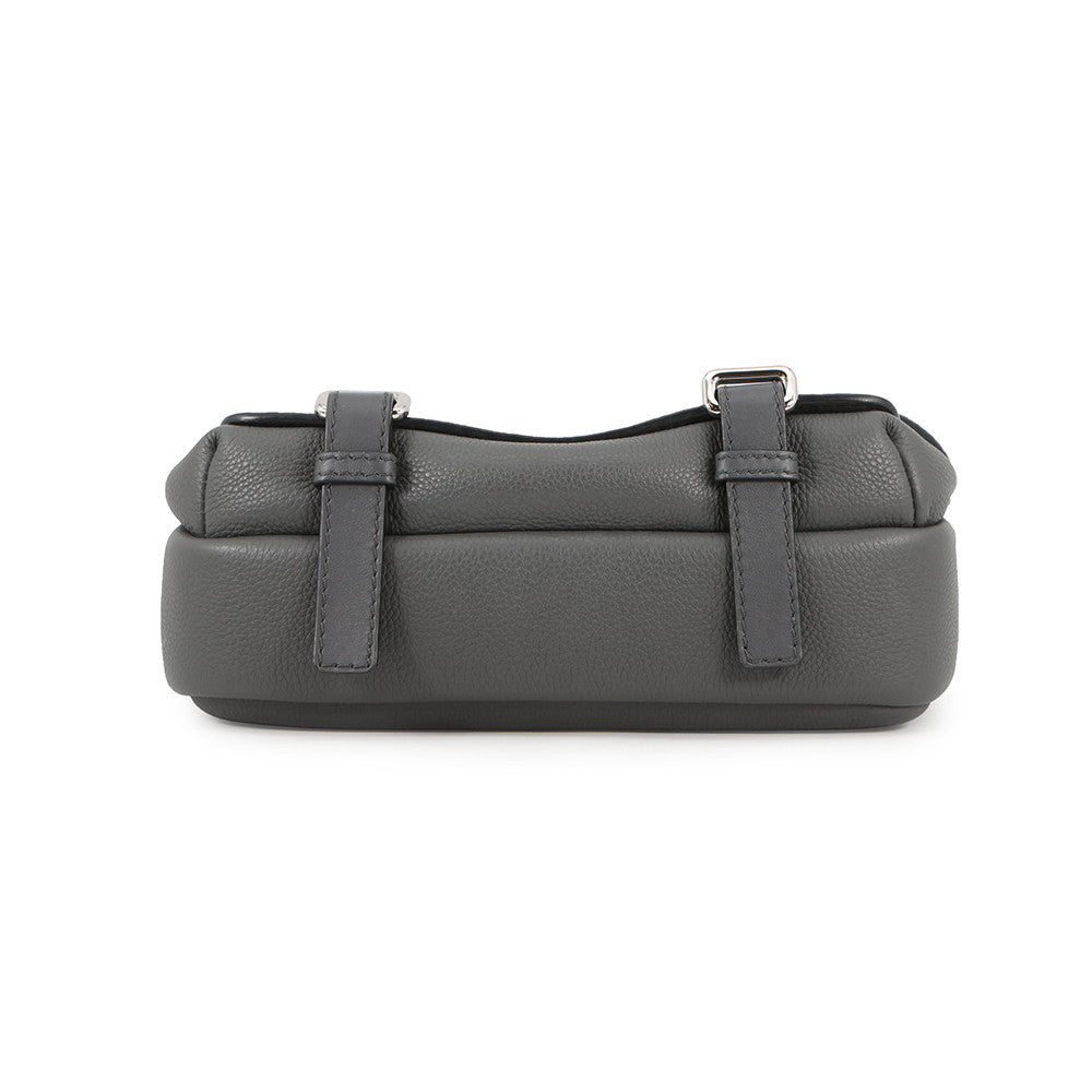 LOEWE Military messenger Gray317.12AA72 Leather Size XS