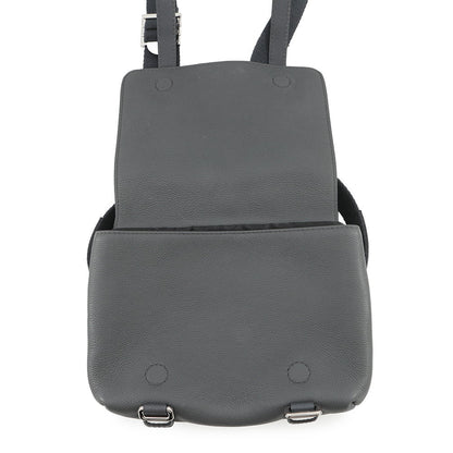 LOEWE Military messenger Gray317.12AA72 Leather Size XS