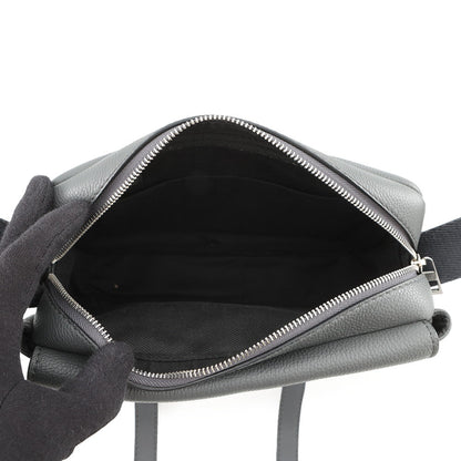 LOEWE Military messenger Gray317.12AA72 Leather Size XS