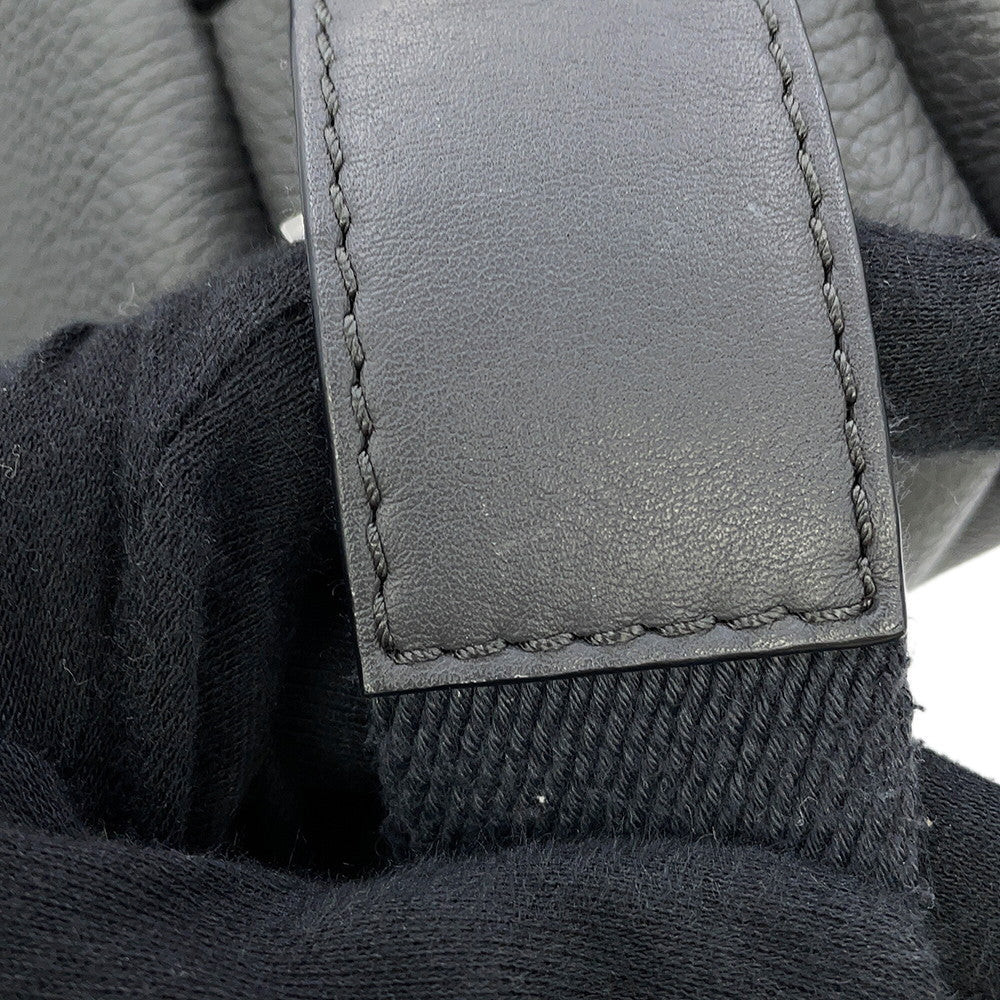 LOEWE Military messenger Gray317.12AA72 Leather Size XS