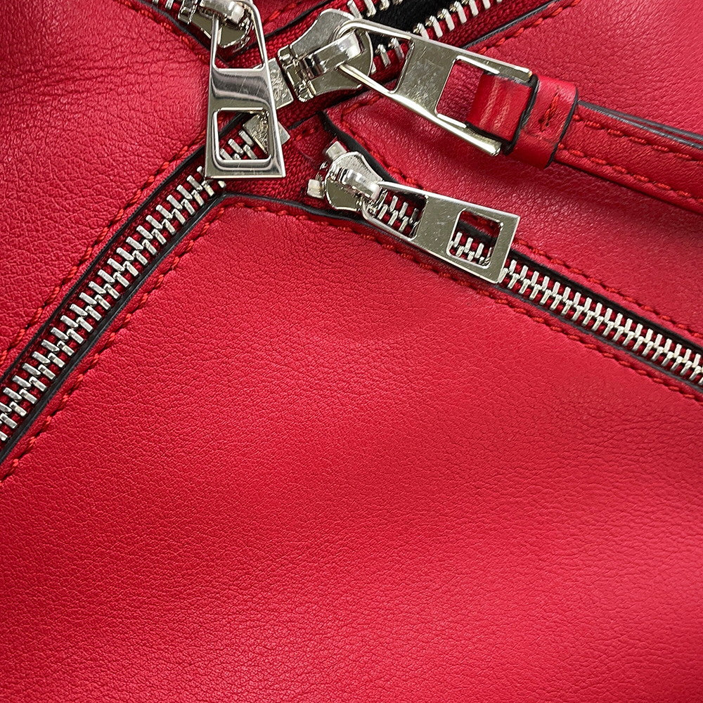 LOEWE Puzzle bag Red326.30.K74 Leather Size Medium