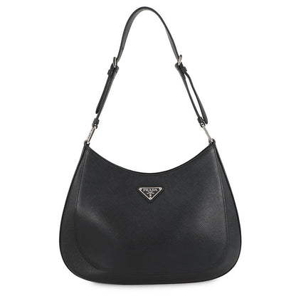 PRADA Saffiano Leather Cleo Shoulder Black Leather