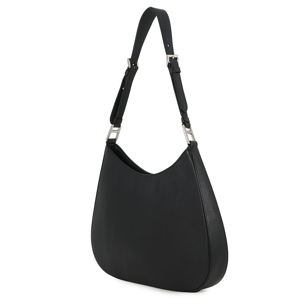 PRADA Saffiano Leather Cleo Shoulder Black Leather