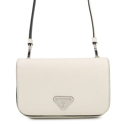PRADA Saffiano Leather Shoulder Bag White2VD061_9Z2_F0PG7_V_OOL Leather