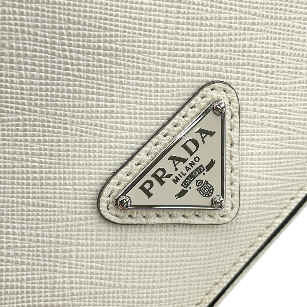 PRADA Saffiano Leather Shoulder Bag White2VD061_9Z2_F0PG7_V_OOL Leather