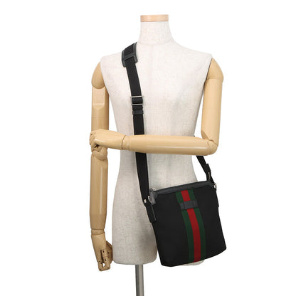 GUCCI Cherie line Shoulder Bag Black631195 Canvas Leather