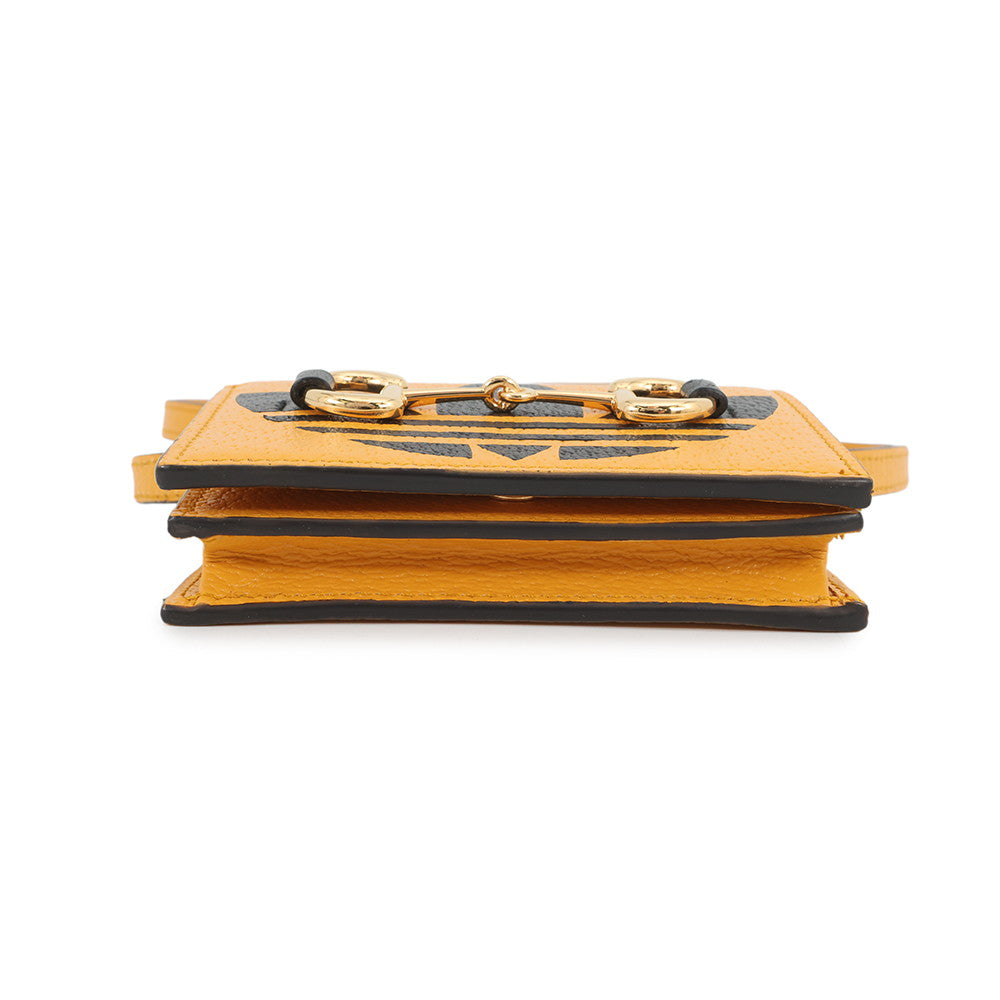 GUCCI Horsebit Shoulder Wallet Adidas Collaboration Yellow/Black702248 Leather