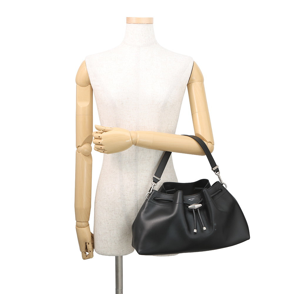 JIMMY CHOO Scintigraphy BlackBONBONBCKTEWHUT Calf Leather Size Medium