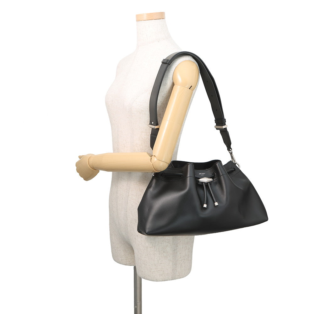 JIMMY CHOO Scintigraphy BlackBONBONBCKTEWHUT Calf Leather Size Medium