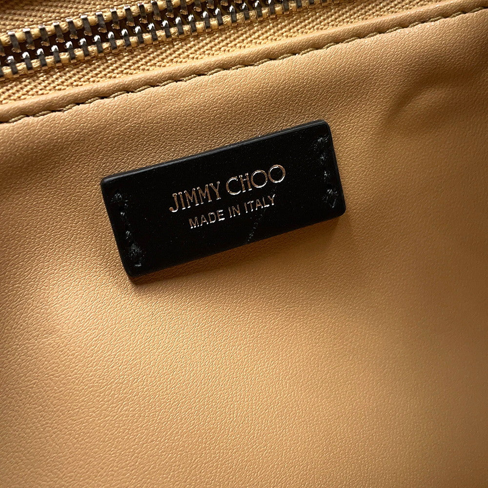 JIMMY CHOO Scintigraphy BlackBONBONBCKTEWHUT Calf Leather Size Medium
