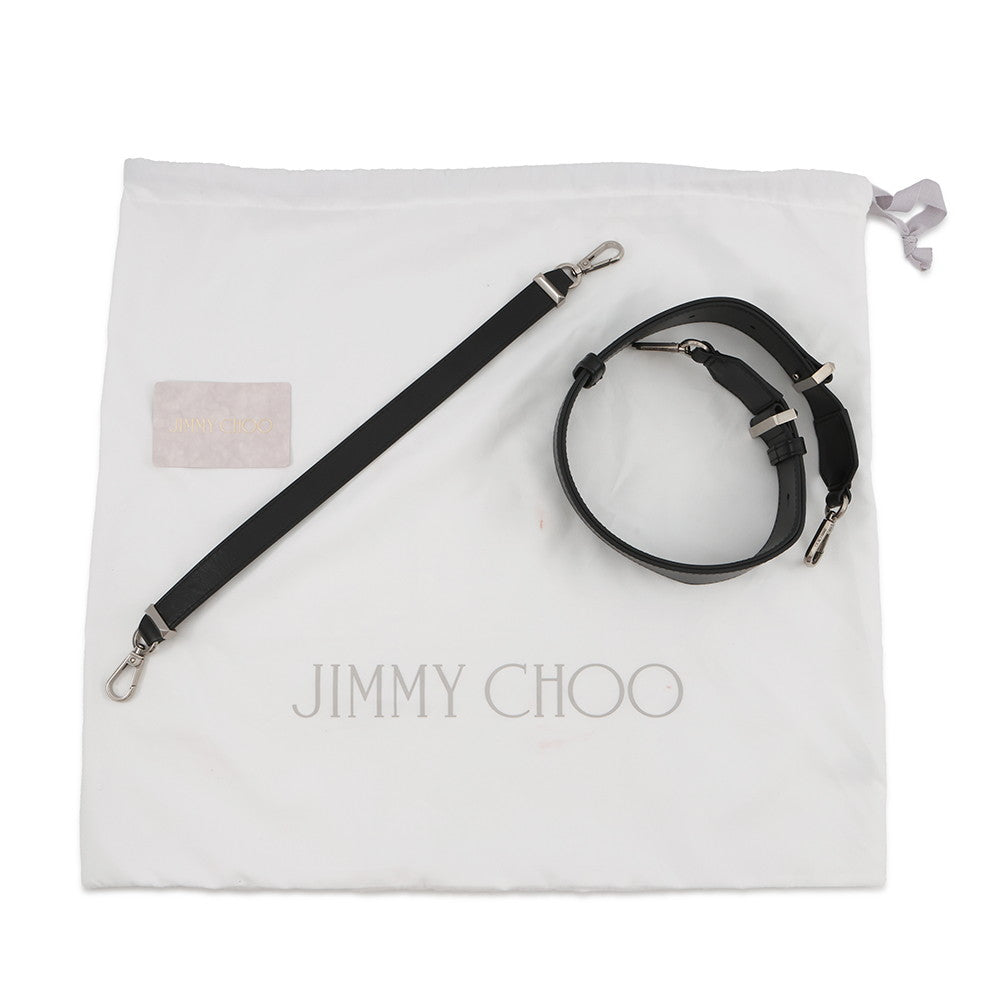 JIMMY CHOO Scintigraphy BlackBONBONBCKTEWHUT Calf Leather Size Medium
