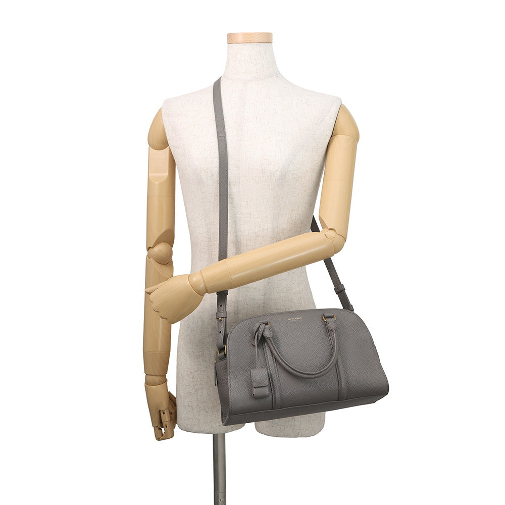 SAINT LAURENT PARIS Duffle Rock 2WAY Bag Gray65500816R0W Leather