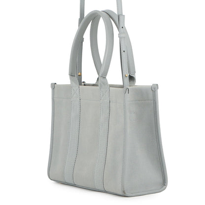 BALENCIAGA Hardware 2WAY Bag Gray671402 Canvas Leather Size S