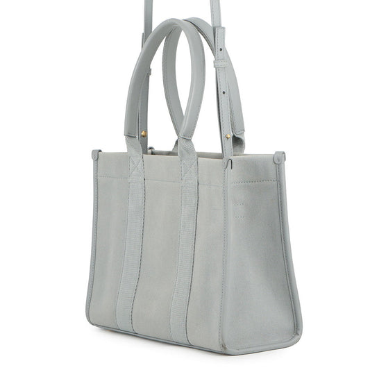 BALENCIAGA Hardware 2WAY Bag Gray671402 Canvas Leather Size S