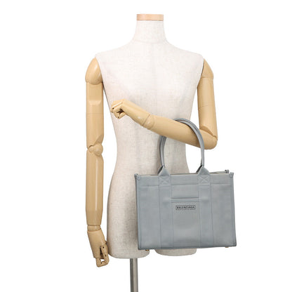 BALENCIAGA Hardware 2WAY Bag Gray671402 Canvas Leather Size S
