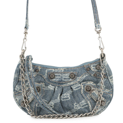 BALENCIAGA luka goal Blue/White695814 Denim Size Mini