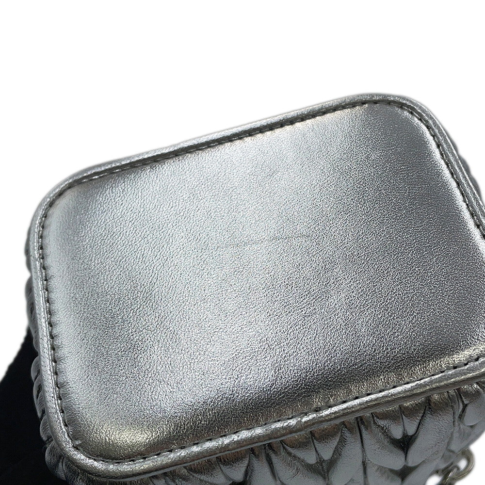 MIUMIU Materasse Shoulder Bag Silver5NR018_AFPP_F0118 Leather Size micro