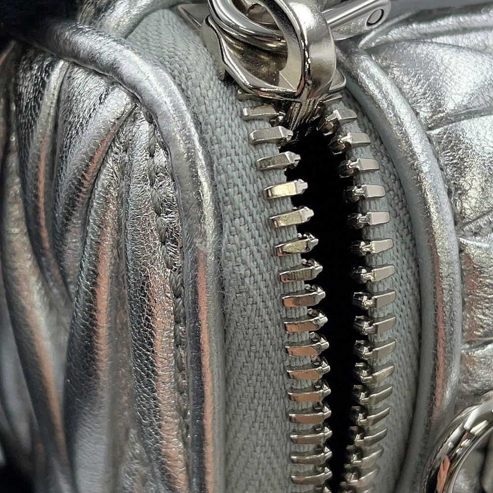 MIUMIU Materasse Shoulder Bag Silver5NR018_AFPP_F0118 Leather Size micro