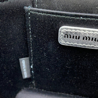 MIUMIU Materasse Shoulder Bag Silver5NR018_AFPP_F0118 Leather Size micro