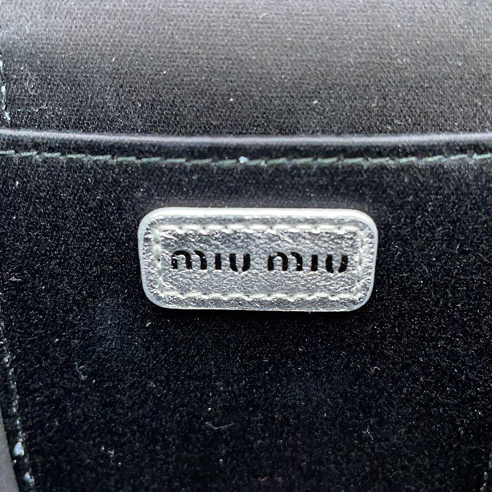 MIUMIU Materasse Shoulder Bag Silver5NR018_AFPP_F0118 Leather Size micro