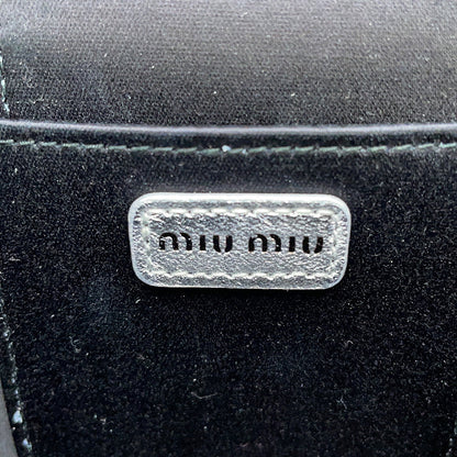MIUMIU Materasse Shoulder Bag Silver5NR018_AFPP_F0118 Leather Size micro