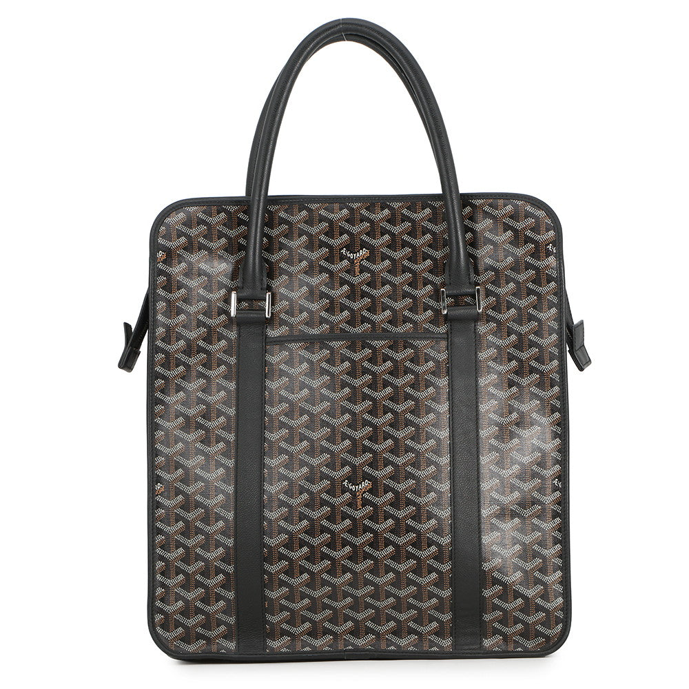 GOYARD Burgundy Tote Black/Brown/WhiteBOURGOMMLTY01CL01P PVC Leather