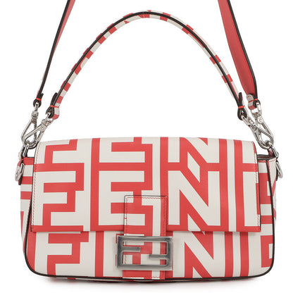 FENDI Marc Jacobs collaboration baguette White/Red8BR600 Leather