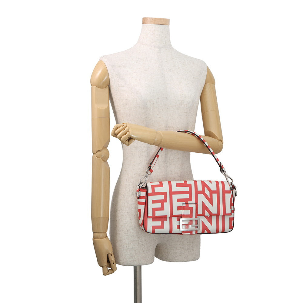 FENDI Marc Jacobs collaboration baguette White/Red8BR600 Leather