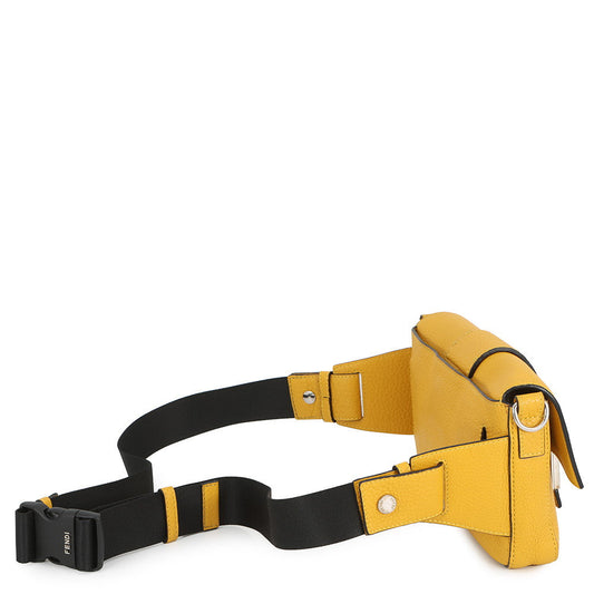 FENDI Selleria Baguette for Men Waist Bag Yellow7VA472 Leather